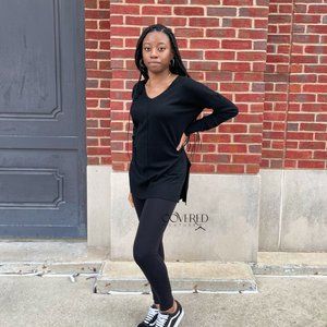 Black Sweater and Leggings Two Piece Set